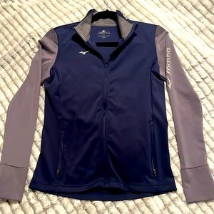 Womens blue/gray Mizuno zip-up jacket